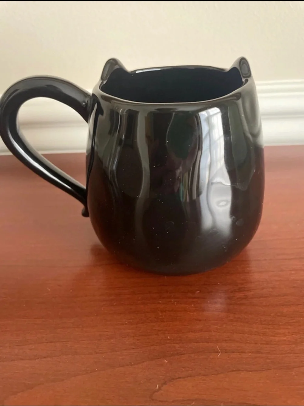 Pottery Barn Black Ceramic Vampire Bat Mug (Retired)